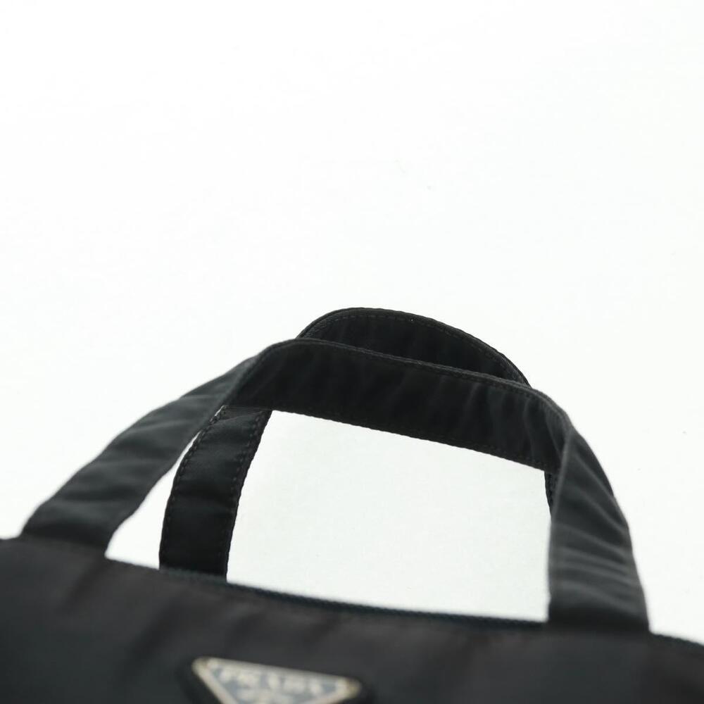 PRADA Hand Bag Nylon Black Silver Auth 161692 - Picture 8 of 16